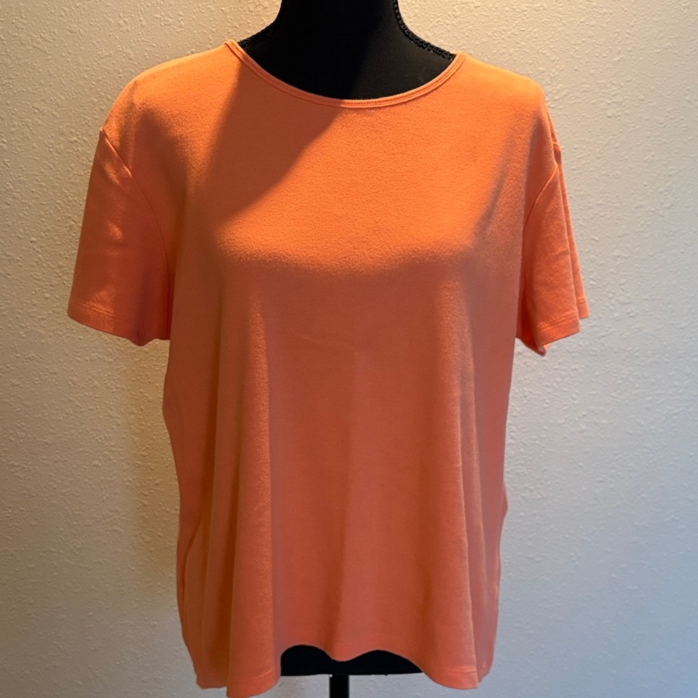 Orange Short Sleeve Women's Top